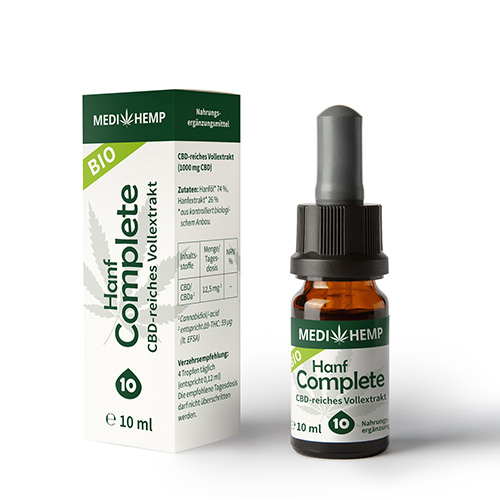 CBD olej 10% complete 1000mg 10ml CO2 extrakce MEDIHEMP