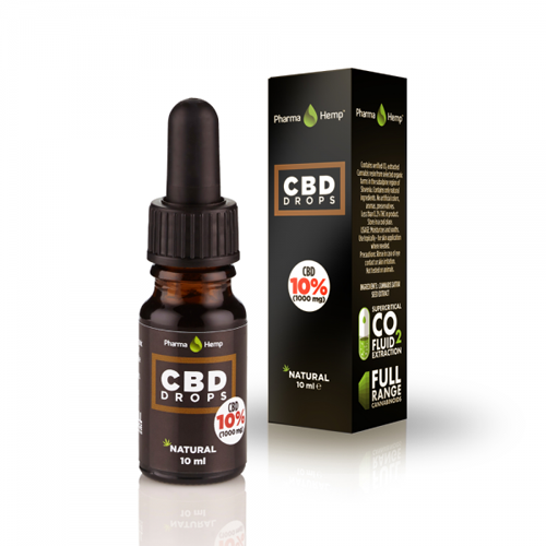 CBD Drops 10% 10ml 1000mg konopný olej Pharma Hemp