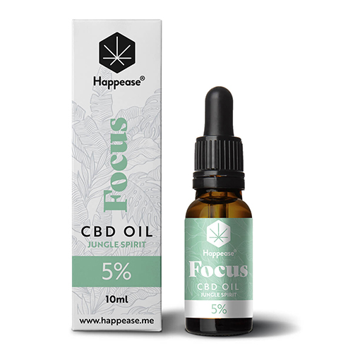 Happease Focus CBD Olej Jungle Spirit 5 % 500 mg 10 ml