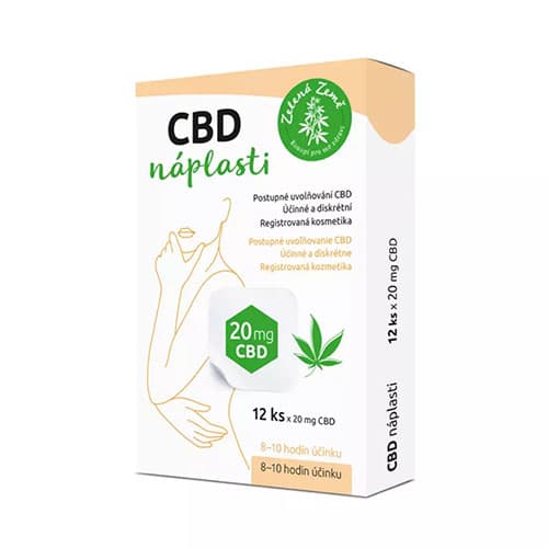 Zelená Země náplasti s obsahem CBD 20 mg 12 ks