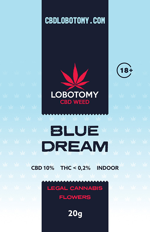 LOBOTOMY BLUE DREAM INDOOR CBD 10% a THC 0,2% 20g