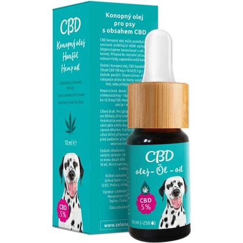 CBD olej pro zvířata 5% 10ml Zelená Země