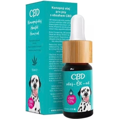 CBD olej pro zvířata 10% 10ml Zelená Země