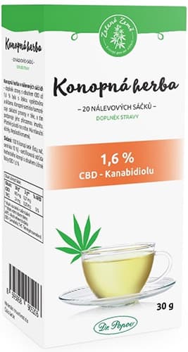 CBD Konopný čaj porcovaný 30g Zelená Země