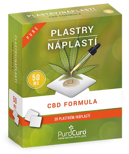PuroCuro Konopné CBD náplasti 1500mg 30ks x 50mg